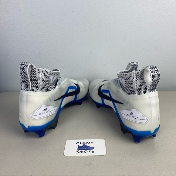 Nike Alpha Menace Elite 3 White Blue Football Cleats CT6648-101 Men's Size - Picture 5 of 11